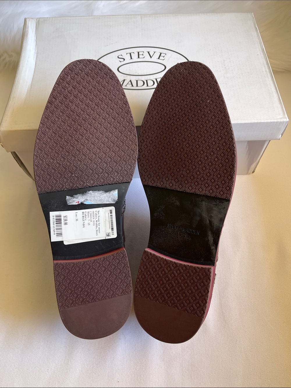 Steve Madden Mens Cingular Burgundy Shoes Size 9. New With box. - Picture 6 of 7